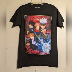 jujutsu Kaisen Crunchy Roll Black Graphic Anime T-Shirt Pre-owned Size S